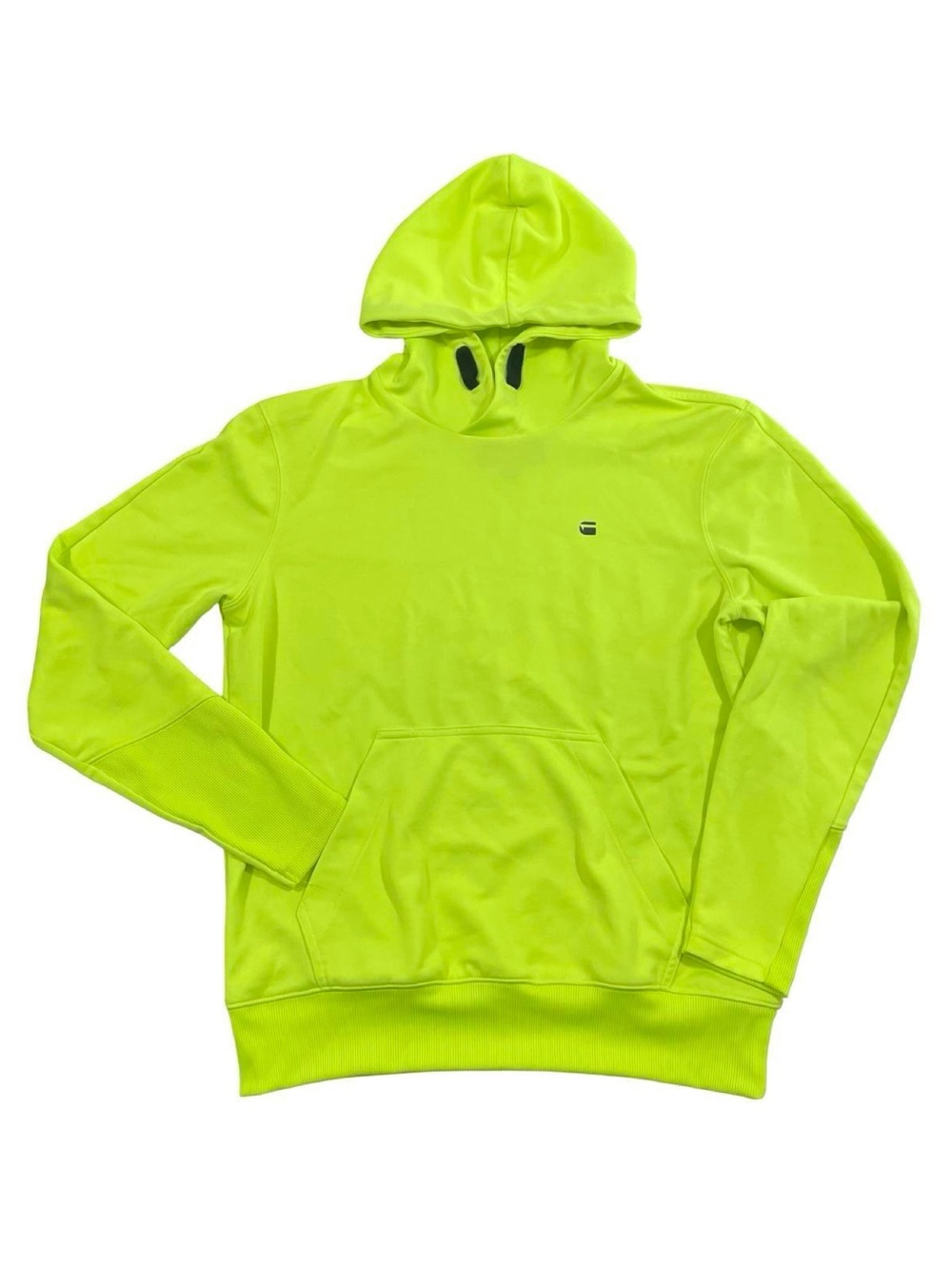 G-Star RAW One-Point Logo Size M Neon Pullover Hoodie Sweatshirt (Retail $125)